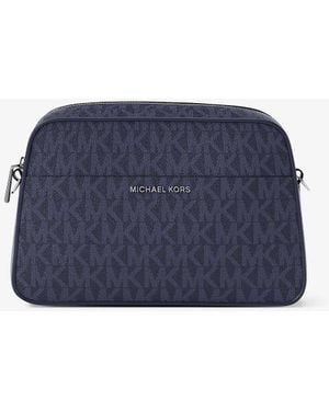 MICHAEL Michael Kors Mk Jet Set Small Signature Logo Camera Crossbody Bag - Blue