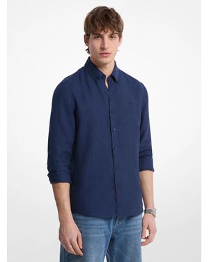 Michael Kors Mk Linen Shirt - Blue