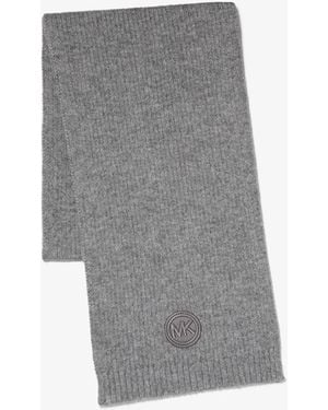 Michael Kors Mk Knit Scarf - Grey