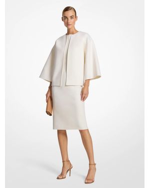Michael Kors Michael Kors Double Faced Wool Kimono Jacket - White