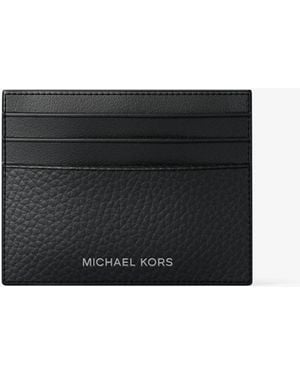 Michael Kors Cooper Pebbled Leather Card Case - White