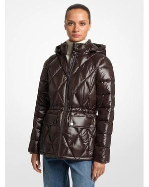 MICHAEL Michael Kors Michael Kors Packable Quilted Puffer Jacket - Brown