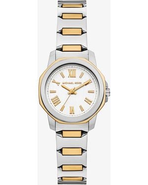 Michael Kors Petite Prescott Two-Tone Watch - White