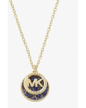 Michael Kors Pavé Logo Necklace - White
