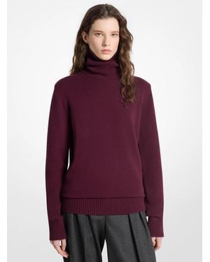 Michael Kors Michael Kors Joan Cashmere Turtleneck Sweater - Purple