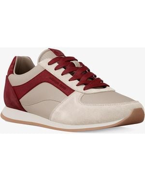 MICHAEL Michael Kors Mk Cindy Mixed-Media Trainer - Pink