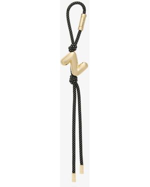 MICHAEL Michael Kors Mk Initial-Tone And Speckled Cord Bag Charm - White