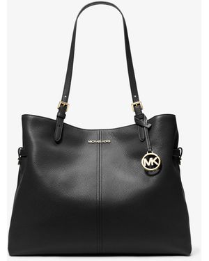 MICHAEL Michael Kors Mk Lenox Large Leather Tote Bag - Black