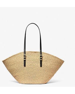 Michael Kors Isa Large Hand-Crocheted Tote Bag - Natural