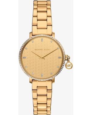 Michael Kors Mini Pyper Pavé-Tone Watch - Metallic