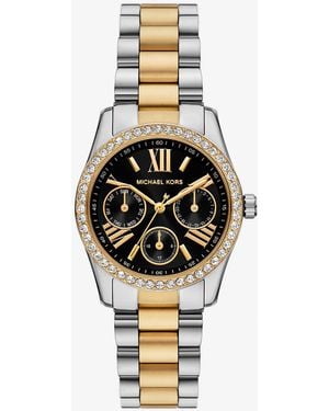 Michael Kors Mk Mini Lexington Pavé Two-Tone Watch - Metallic