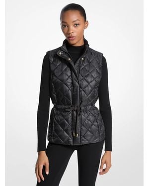 MICHAEL Michael Kors Mk Quilted Vest - Black