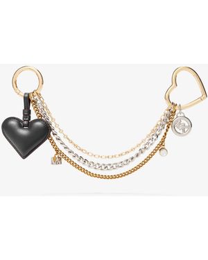 MICHAEL Michael Kors Heart Chain Bag Charm - Black