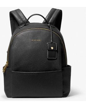 Michael Kors Sable Medium Pebbled Leather Backpack - Black