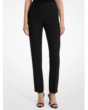 Michael Kors Samantha Double Crepe Sablé Pants - Black