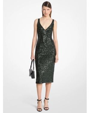 Michael Kors Michael Kors Sequined Dress - Green
