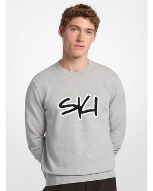 Michael Kors Mk Pullover Con Motivo Sciatore - Grigio