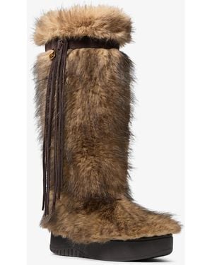 MICHAEL Michael Kors Michael Kors Starling Faux Fur Puffer Boot - Brown