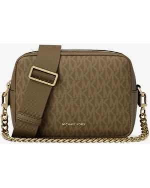 Michael Kors Bryant Medium Signature Logo Camera Crossbody Bag - Green