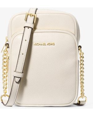 Michael Kors Outlet Mk Borsa A Tracolla Jet Set Travel Media - Neutro