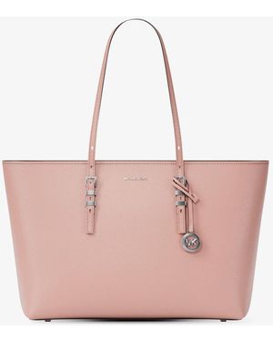 MICHAEL Michael Kors Mk Quinn Large Pebbled Leather Tote Bag - Pink