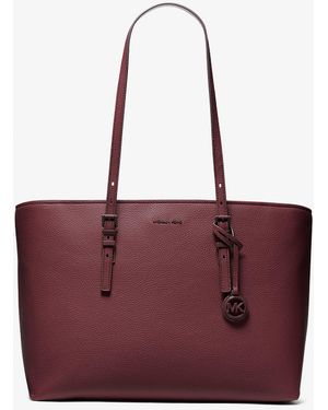 MICHAEL Michael Kors Mk Quinn Large Pebbled Leather Tote Bag - Purple