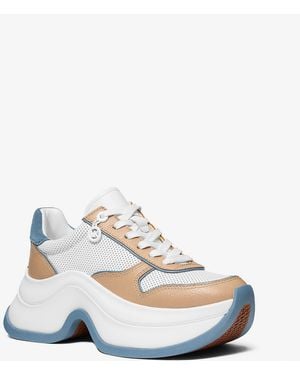 MICHAEL Michael Kors Mk Arla Leather Trainer - White