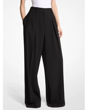 Michael Kors Pleated Wool Pants - Black