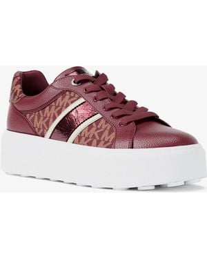 Michael Kors Romey Signature Logo Stripe Platform Sneaker - Red