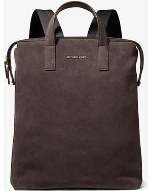 Michael Kors Nicholas Suede Convertible Backpack - Brown