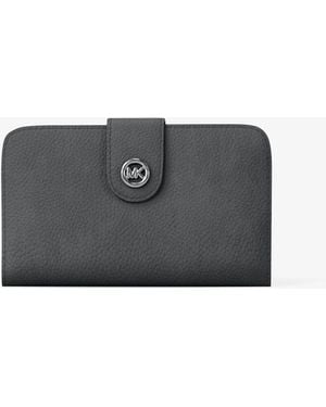 MICHAEL Michael Kors Michael Kors Mk Pop Charm Medium Nubuck Wallet - Grey