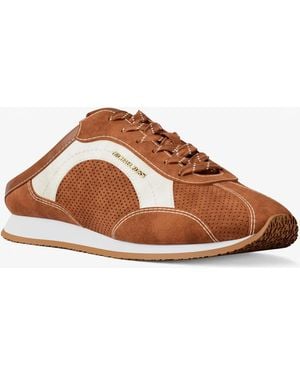 Michael Kors Avi Suede Slip-On Sneaker - Brown
