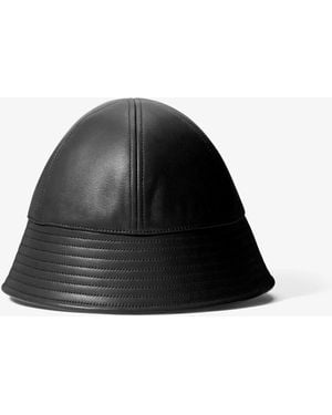 Michael Kors Michael Kors Leather Bucket Hat - Black