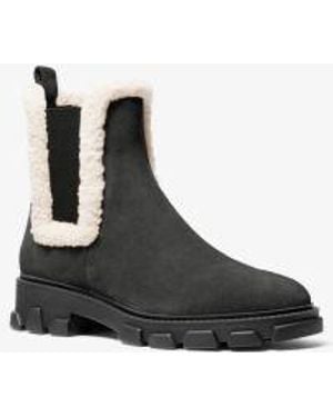 Michael Kors Winnie Faux Shearling Boot in Black | Lyst