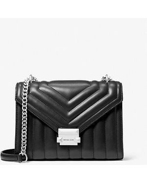 Michael Kors Whitney Medium Quilted Shoulder Bag - Black