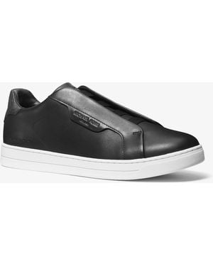Michael Kors Mk Keating Leather Slip-On Trainers - White
