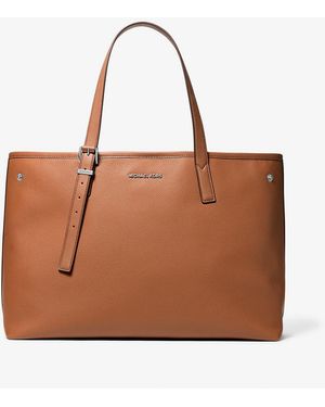 Michael Kors Mkbolso Tote De Diario Hudson Mediano De Piel Granulada - Marrón