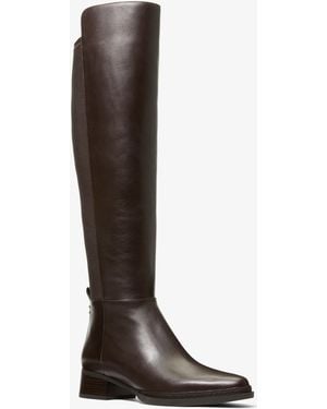 MICHAEL Michael Kors Mk Lex Leather Stretch Riding Boot - Brown