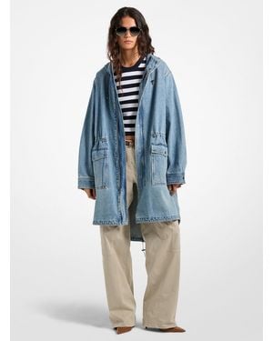 MICHAEL Michael Kors Mk Hooded Denim Parka - Blue