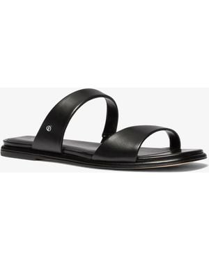 MICHAEL Michael Kors Mk Jaida Leather Sandal - Black