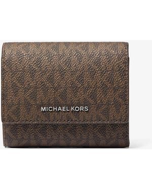 Michael Kors Hudson Signature Logo Wallet - Brown