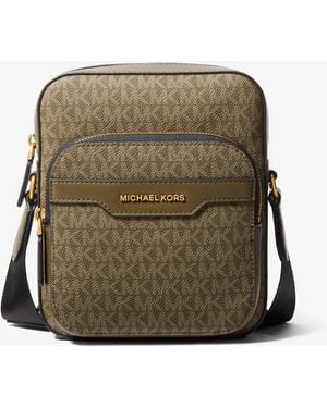Michael Kors Michael Kors Hudson Mini Signature Logo Flight Bag - Green