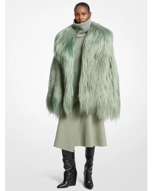 Michael Kors Michael Kors Long Haired Shearling Peacoat - Green