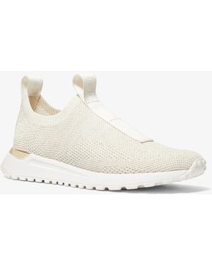 Michael Kors Mk Bodie Knit Slip-On Sneakers - White