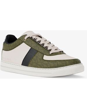 Michael Kors Brady Mixed-Media Trainer - Natural