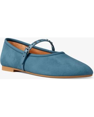 Michael Kors Phoebe Embellished Leather Ballet Flat - Blue