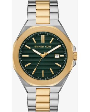 Michael Kors Mk Oversized Callum Two-Tone Watch - Metallic