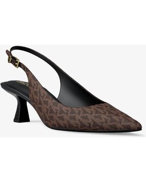 Michael Kors Amali Signature Logo Pump - White