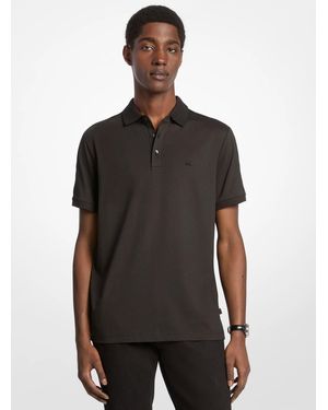 Michael Kors Mk Logo Cotton Polo Shirt - Black