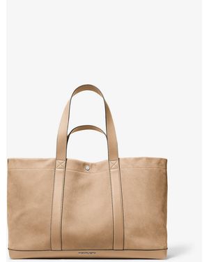 Michael Kors Mkbolso Tote Whitley Mediano De Nobuck - Neutro